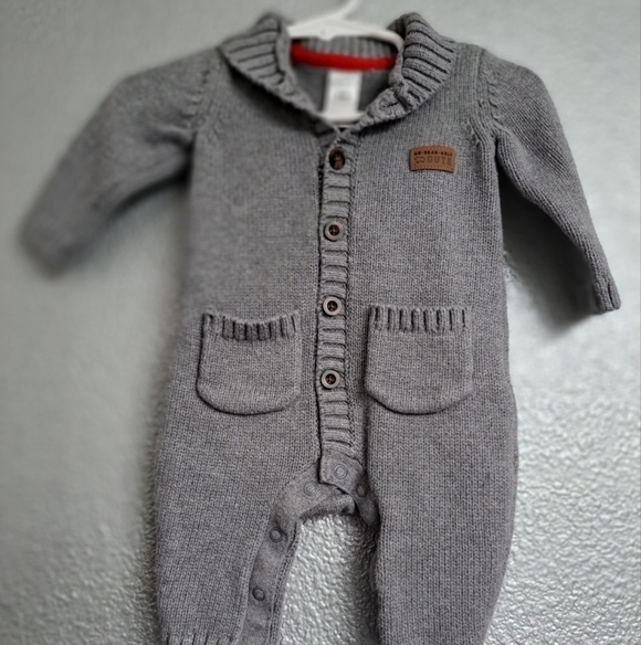 Carter's Other - Carter's Grey Knit Onesie         3 mos